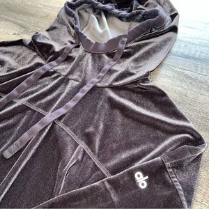 Cropped Velour Alo Yoga Hoodie